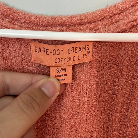 Barefoot Dreams CozyChic Lite Pink Shrug Cardigan Size S/M - Picture 2 of 5